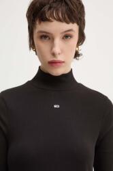 Tommy Hilfiger hosszú ujjú félgarbó nyakú, fekete, DW0DW19830 - fekete L