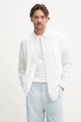 HUGO BOSS pamut ing férfi, galléros, fehér, regular, 50539309 - fehér S - answear - 26 990 Ft