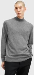 AllSaints gyapjú pulóver KILBURN MOCK férfi, fekete, félgarbó nyakú, M030KA - szürke M