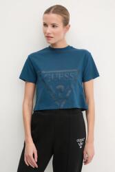 Guess pamut póló ADELE női, türkiz, V2YI06 K8HM0 - türkiz M