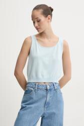 Guess Jeans selyemkeverék top - kék M