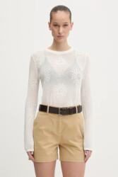 HUGO BOSS pamut pulóver könnyű, női, bézs, 50538238 - bézs XS