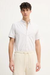 HUGO BOSS pamut ing férfi, legombolt galléros, fehér, slim, 50539302 - fehér M