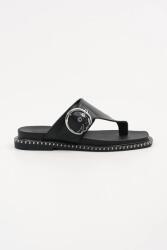 Karl Lagerfeld bőr flip-flop KLEO fekete, lapos talpú, KL81325 - fekete Női 39