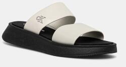 Calvin Klein Jeans papucs SANDAL SLIDE DOUBLE STRAP szürke, női, platformos, YW0YW01694 - bézs Női 36