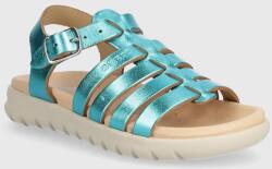 Geox gyerekszandál bőrből SANDAL SOLEIMA - türkiz 26