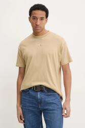 Tommy Jeans pamut póló - bézs L - answear - 16 990 Ft