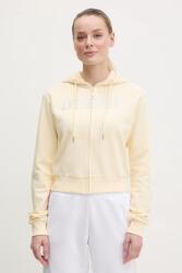 GUESS pamut melegítőfelső PRIMULA sárga, női, nyomott mintás, kapucnis, V5GQ10 KCRP0 - sárga M