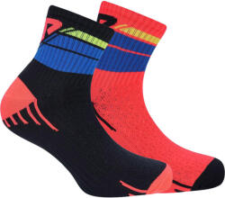 Fila 2 db Quarter kerékpáros zokni 35-38 - fekete/világoskék 35/38 L fekete|kék