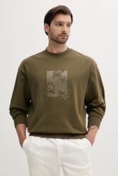 HUGO BOSS pamut melegítőfelső zöld, nyomott mintás, 50537683 - zöld L