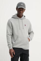 Tommy Hilfiger pamut melegítőfelső szürke, sima, kapucnis, DM0DM20258 - szürke S
