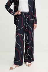 Tommy Hilfiger nadrág női, sötétkék, magas derekú széles, WW0WW44542 - sötétkék 36