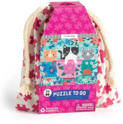 Mudpuppy Puzzle Cicák teáscsészében textilzsákban 36 darab