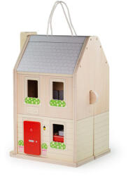 Bigjigs Toys Összecsukható babaház kiegészítőkkel