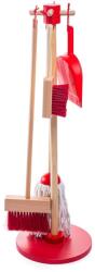 Bigjigs Toys takarító játék készlet piros