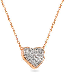 Heratis Forever Rosé arany nyaklánc gyémántokkal 0, 070 ct Szív IZBR530RHR