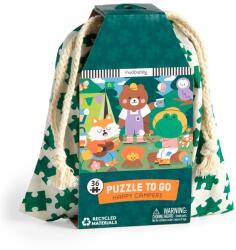 Mudpuppy Vidám kempingezők puzzle vászonzsákban, 36 darab