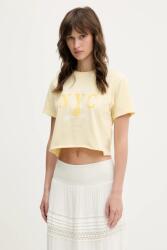 Tommy Jeans pamut póló - sárga XS