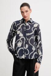 Gant selyem keverék póló női, galléros, sötétkék, regular, 4300456 - sötétkék 34