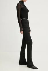 HUGO nadrág női, fekete, magas derekú testhezálló, 50530455 - fekete L
