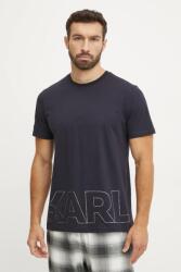 Karl Lagerfeld pamut póló - sötétkék M - answear - 21 290 Ft