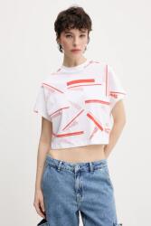 Karl Lagerfeld Jeans pamut póló - fehér XS - answear - 21 690 Ft