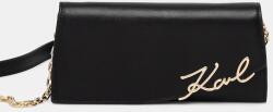 KARL LAGERFELD bőr pénztárca fekete, női, A1W32068 - fekete Univerzális méret