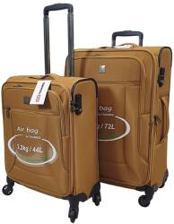 Touareg két részes mustár színű négykerekű bőröndszett-S, M AIR6932-2db Mustár S, M - borond-aruhaz