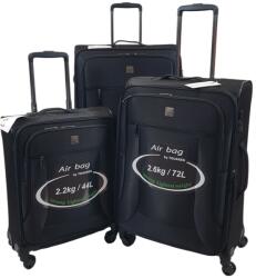 Touareg három részes fekete négykerekű bőröndszett AIR6932-3db Fekete - borond-aruhaz