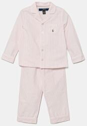 Ralph Lauren gyerek pamut pizsama 2 db - rózsaszín 110-116