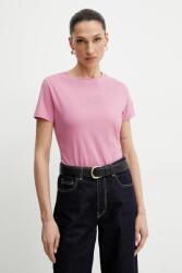 BOSS Orange pamut póló - rózsaszín L