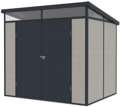  Toya B műanyag kültéri kerti ház szürke - fehér (BAT 12)