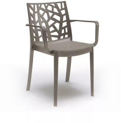  Trinity műanyag kerti karfás szék taupe (LBITRIKTA)