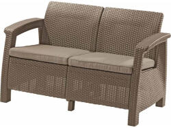 Keter Corfu Love Seat kétszemélyes műanyag kerti kanapé cappuccino - homok (227644-258974)
