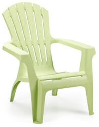 ProGarden Dolomiti fa hatású műanyag kerti fotel döntött támlás zöld O252 (O252)