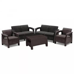 Keter Corfu big műanyag kerti bútor garnitúra szett barna meleg - taupe (207786-241724)