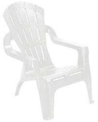 ProGarden Selva fa hatású műanyag kerti fotel fehér O289 (O289)