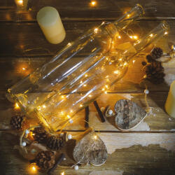  Tündérfény dekorfüzér, meleg fehér, 100 LED, 10 m, réz kábel (KDE 211)