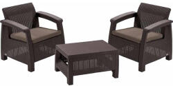 Keter Corfu Weekend műanyag kerti bútor garnitúra barna - meleg taupe (223235-258953)
