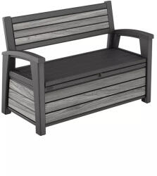 Keter Decocoat műanyag kerti pad 227 literes tárolóval vihar szürke (261848)