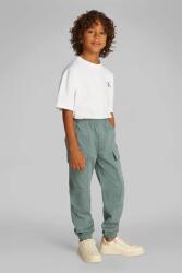 Calvin Klein gyerek nadrág ESSENTIAL WOVEN CARGO - türkiz 140