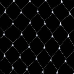  Toldható LED fényháló 2, 0 x 1, 0 m 96 db hideg fehér LED-del, átlátszó kábellel (KAT 402)