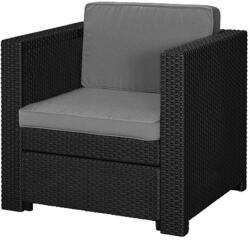 Keter Provence műanyag kerti fotel grafit - hűvös szürke (234191-258980)