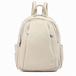 Plazabox Női hátizsák bézs sokzsebes prémium eco bőr többfunkciós (en-595-beige)