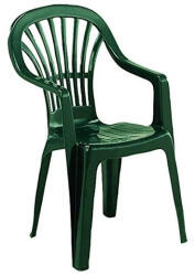 ProGarden Zena műanyag kerti szék magas támlás zöld O262 (O262)