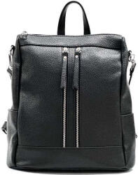 Natascia Valódi bőr női hátizsák és válltáska fekete átalakítható többfunkciós (na-759-black)