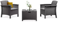  Venus Balcony műanyag kerti bútor garnitúra grafit szürke (LBIV2GAR-GRA)