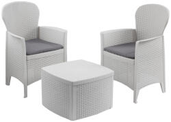 ProGarden Tree rattan hatású műanyag kerti szett fehér O316 (O316)