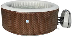 avenli Nice barna rattan mintás felfújható jakuzzi, 204 x 70 cm, 1000 liter (HMC_204)