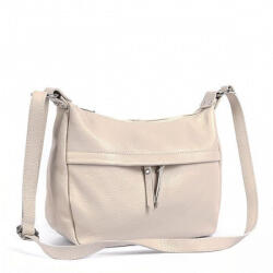 Natascia Valódi bőr női válltáska bézs színű közepes méretű (na-998-beige)